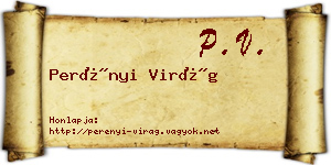 Perényi Virág névjegykártya