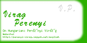 virag perenyi business card